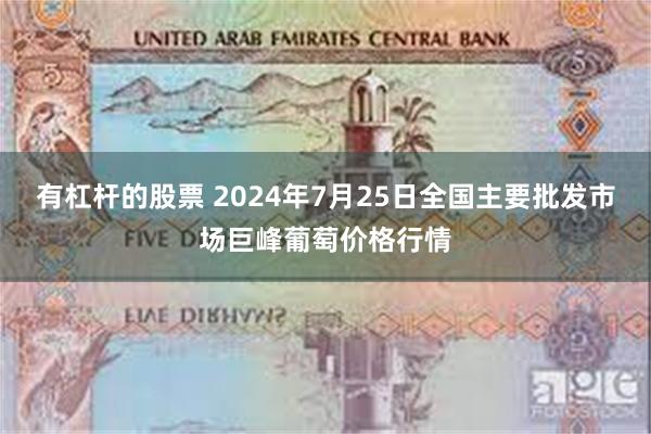 有杠杆的股票 2024年7月25日全国主要批发市场巨峰葡萄价格行情