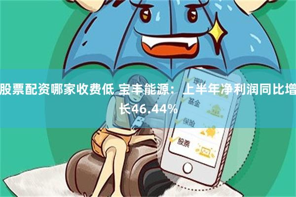 股票配资哪家收费低 宝丰能源：上半年净利润同比增长46.44%