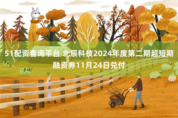 51配资查询平台 北辰科技2024年度第二期超短期融资券11月24日兑付