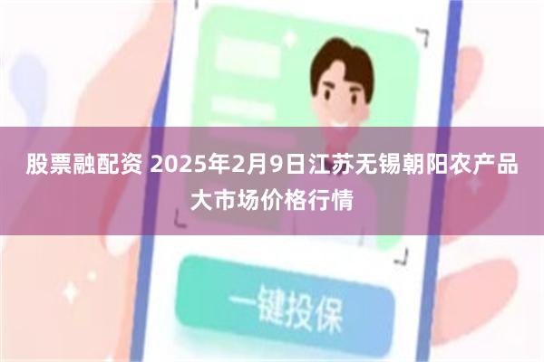 股票融配资 2025年2月9日江苏无锡朝阳农产品大市场价格行情